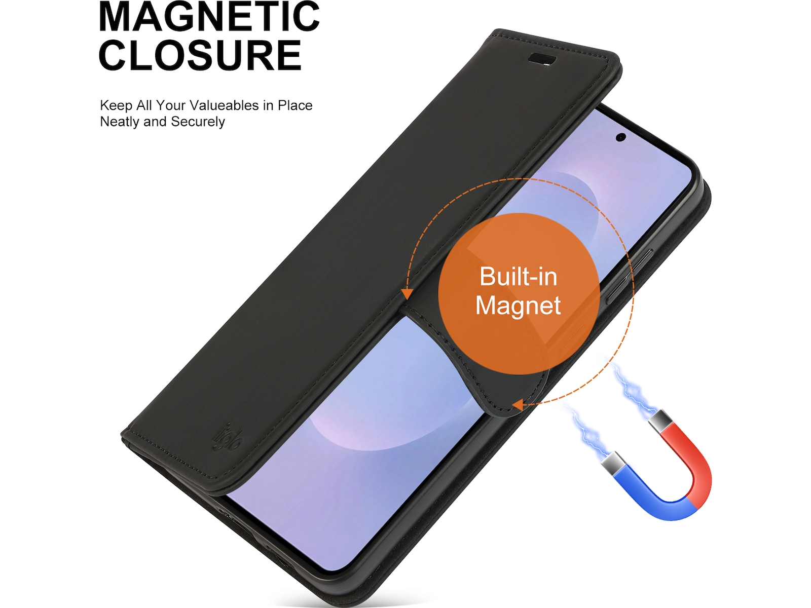 iiglo Galaxy S25 Edge Lommebokdeksel Mobildeksel