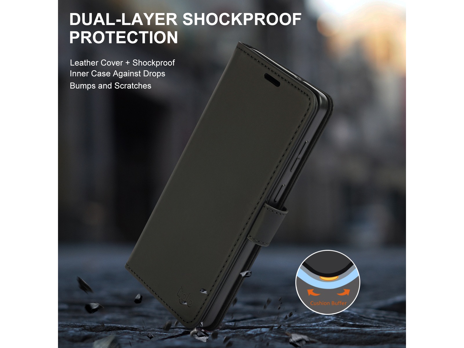 iiglo Galaxy S25 Edge Lommebokdeksel Mobildeksel