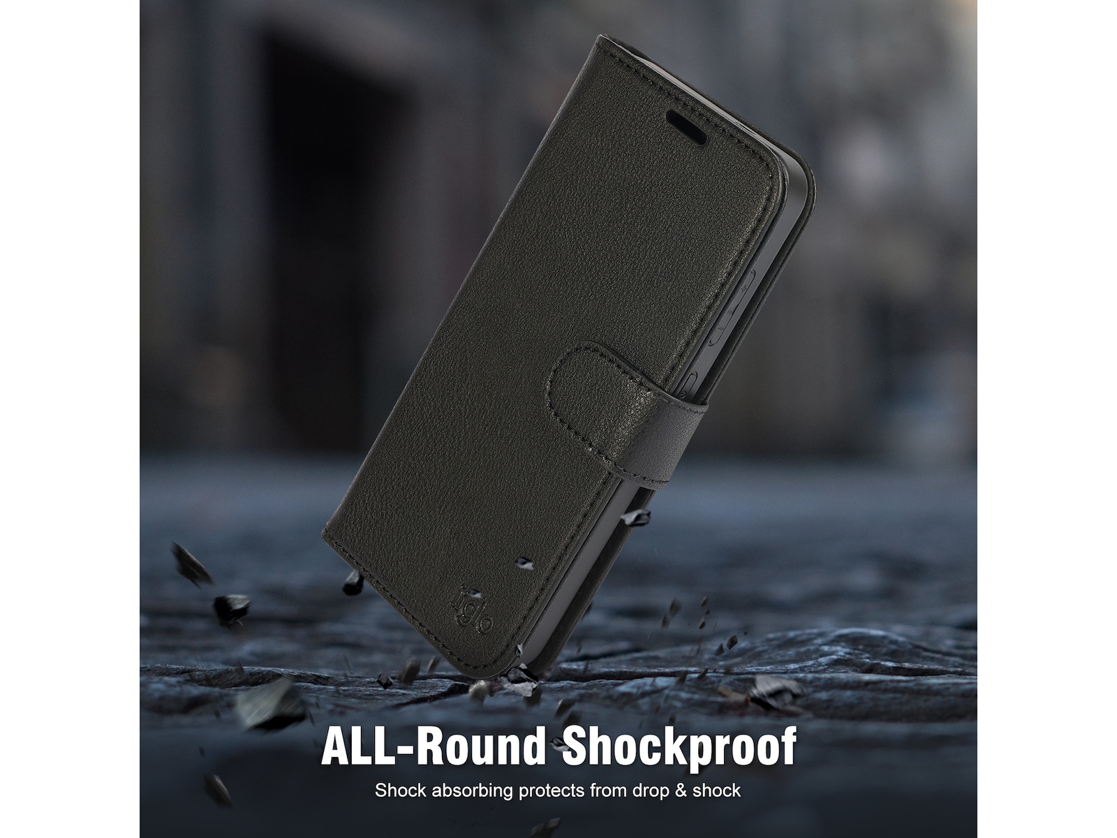 iiglo Galaxy S25 2-i-1 Lommebokdeksel (sort) Mobildeksel