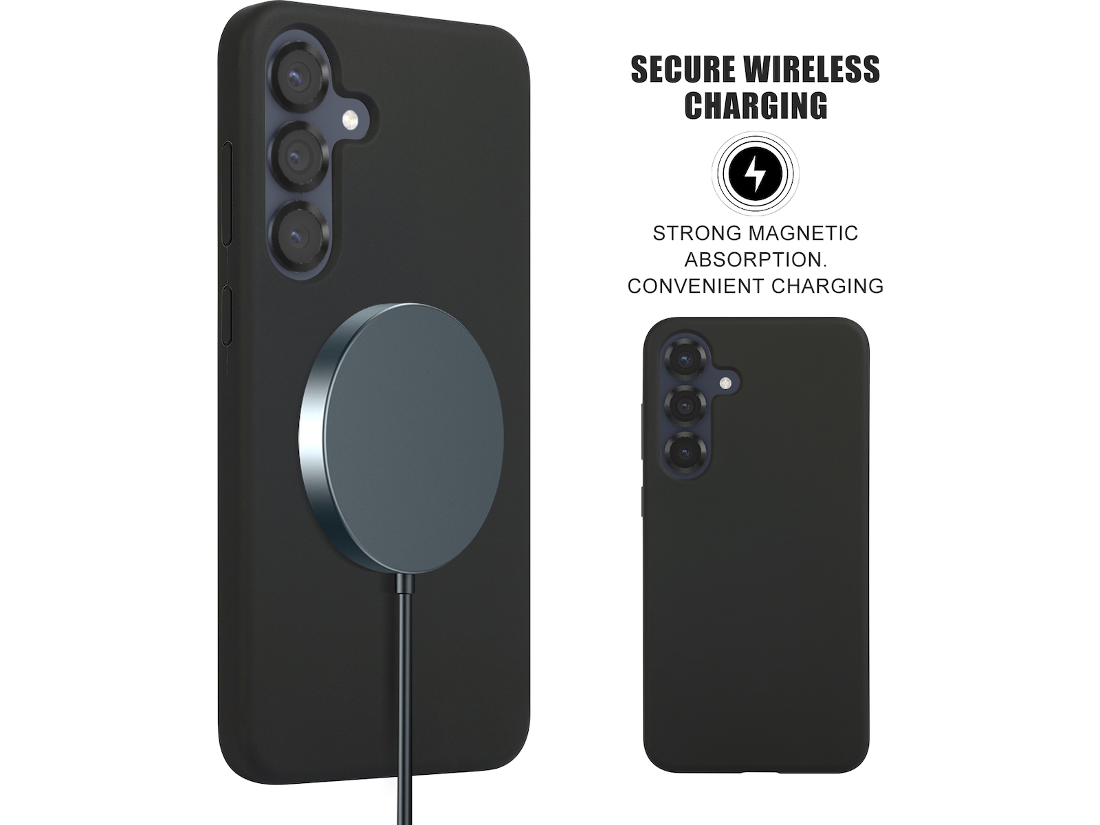 iiglo Galaxy S25+ Magnetic deksel (sort) Mobildeksel