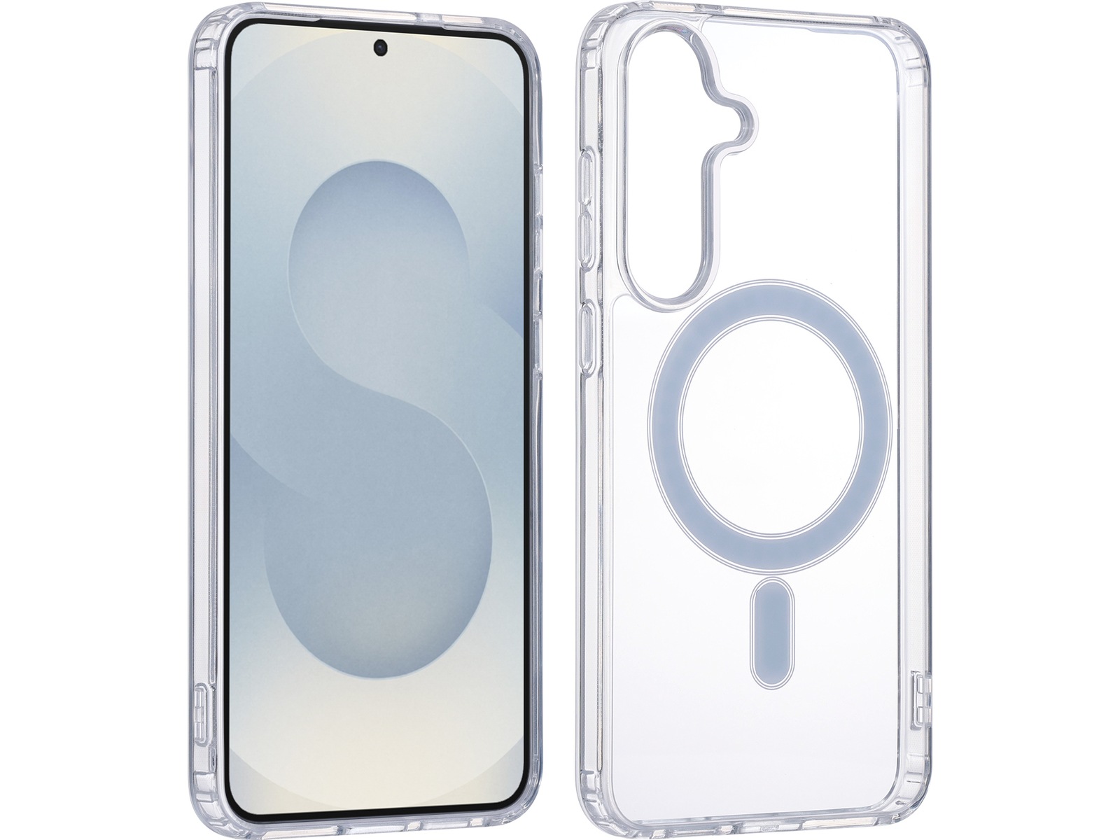 iiglo Galaxy S25+ Magnetic Silikondeksel (gjennomsiktig) Mobildeksel