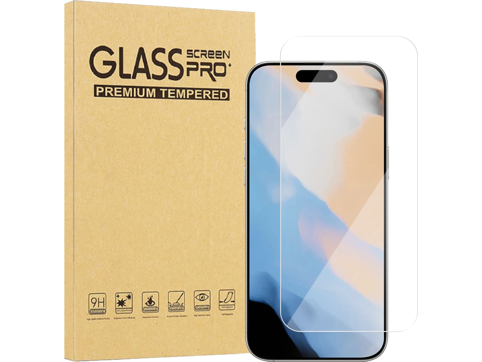 iiglo iPhone 17 / 17 Pro / 16 Pro skjermbeskytter Skjermbeskytter