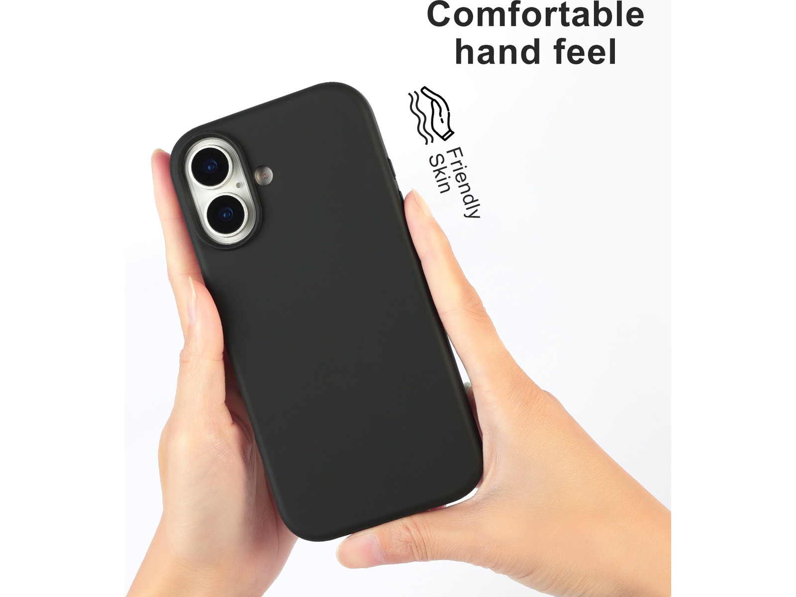 iiglo iPhone 17 Magnetic Silikondeksel (sort) Mobildeksel