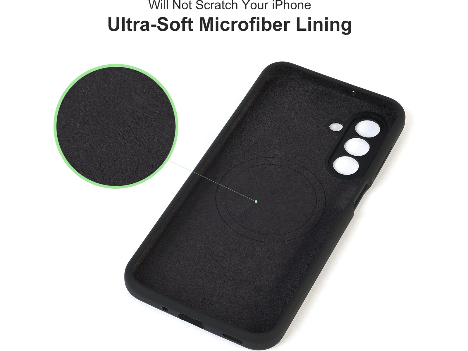 iiglo Galaxy A17 Magnetic Silikondeksel (sort) Mobildeksel