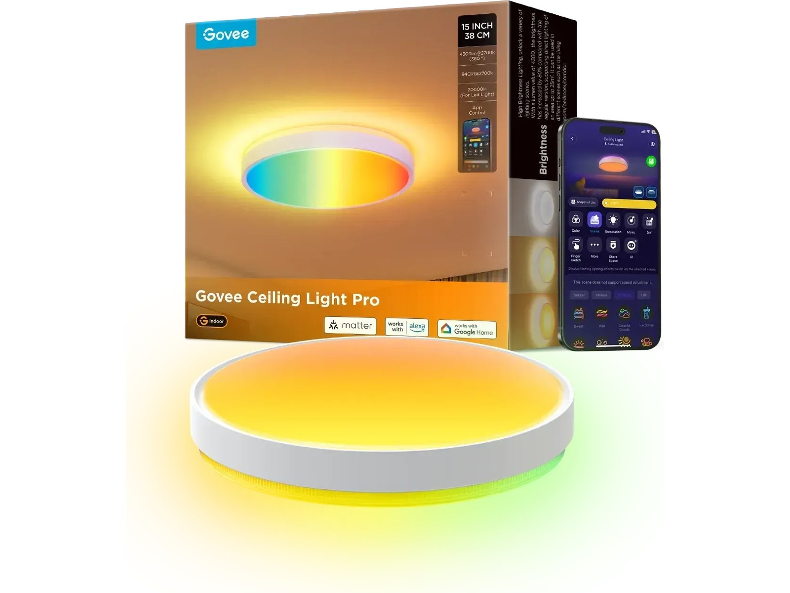 Govee Round Smart Ceiling Light 38cm Taklampe