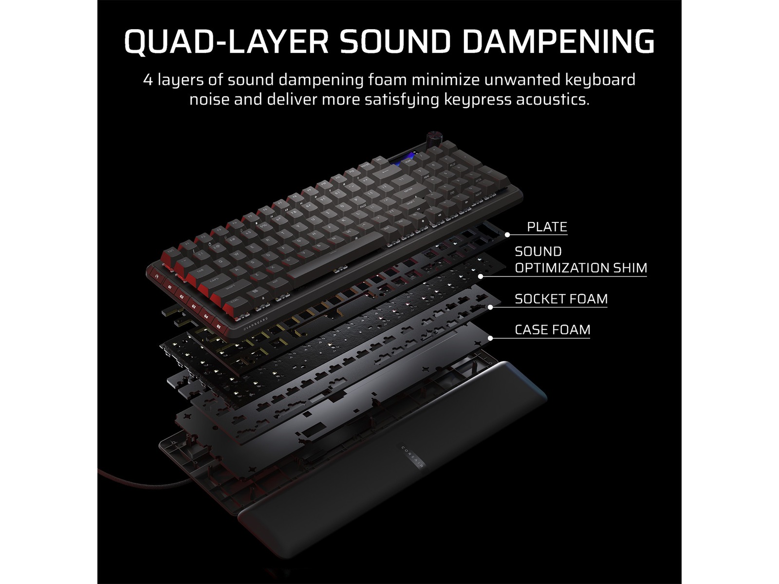 CORSAIR VANGUARD 96 WIRELESS Gaming Tastatur Gamingtastatur