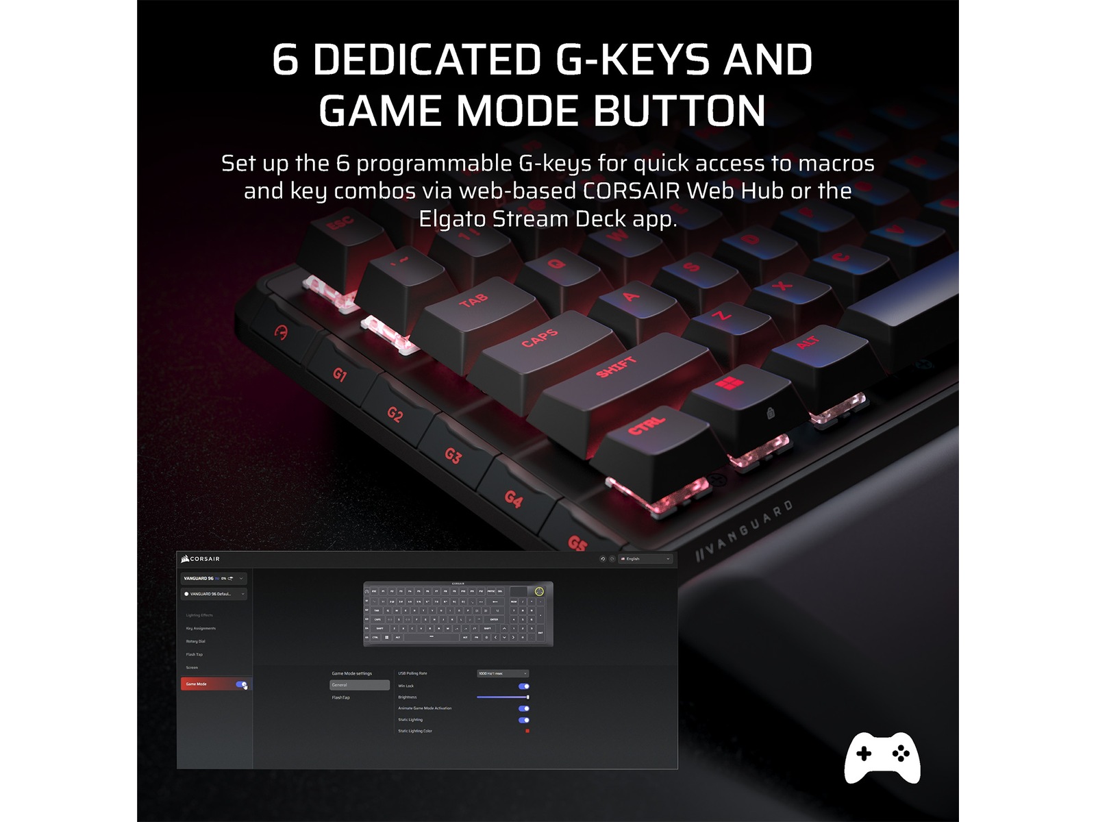 CORSAIR VANGUARD 96 WIRELESS Gaming Tastatur Gamingtastatur
