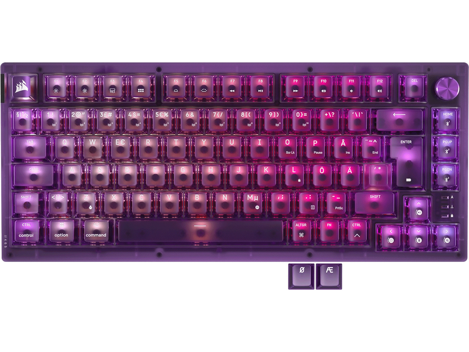 CORSAIR K65 PLUS WIRELESS Gaming Tastatur (Atomic Purple) Tastatur