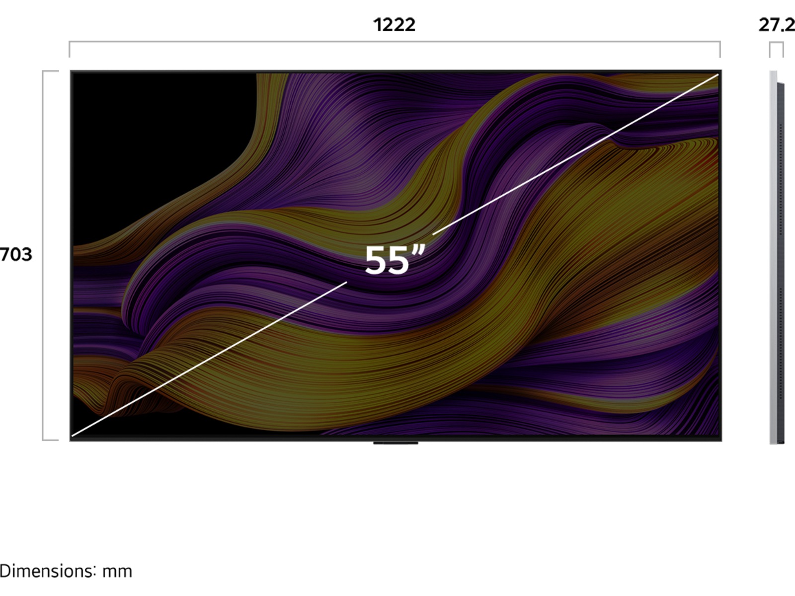 LG 55" G5 AI 4K OLED Smart TV (2025) + lydplanke 50 - 59 tommer TV