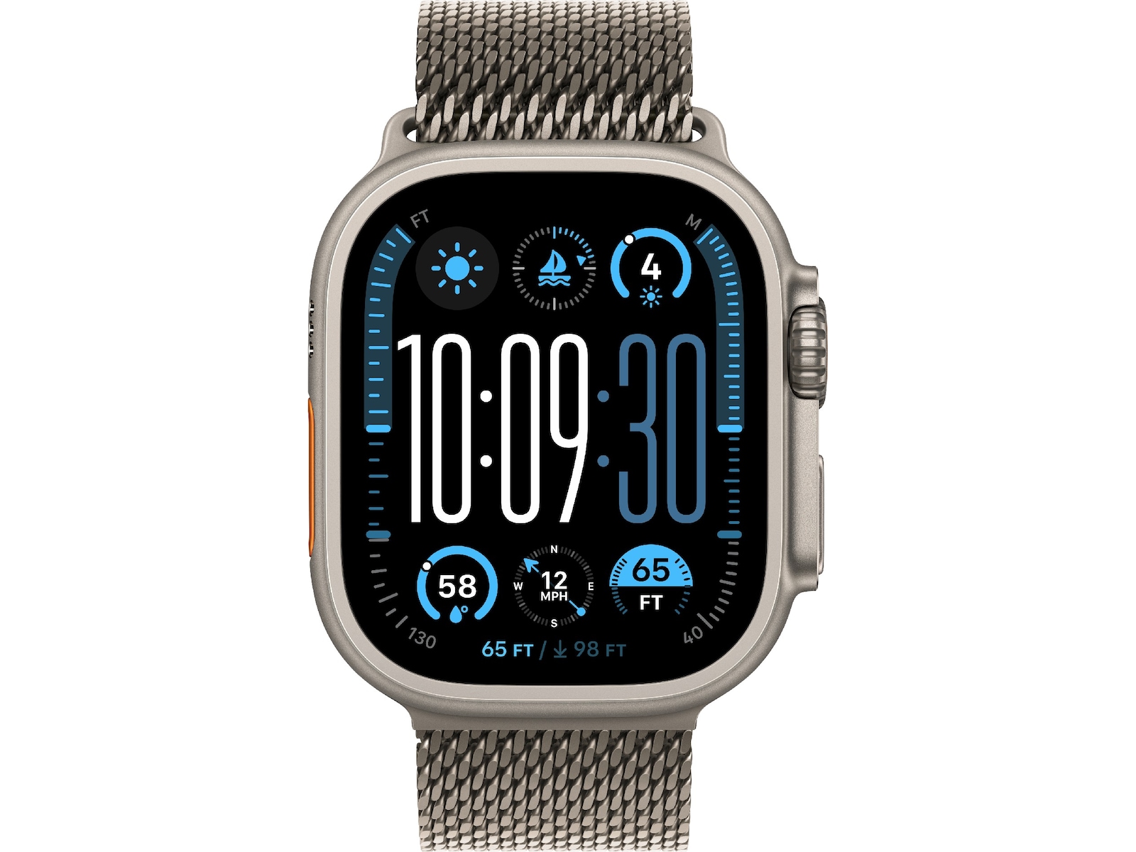 Apple Watch 49mm Titanium Milanese Loop (natural) Reim