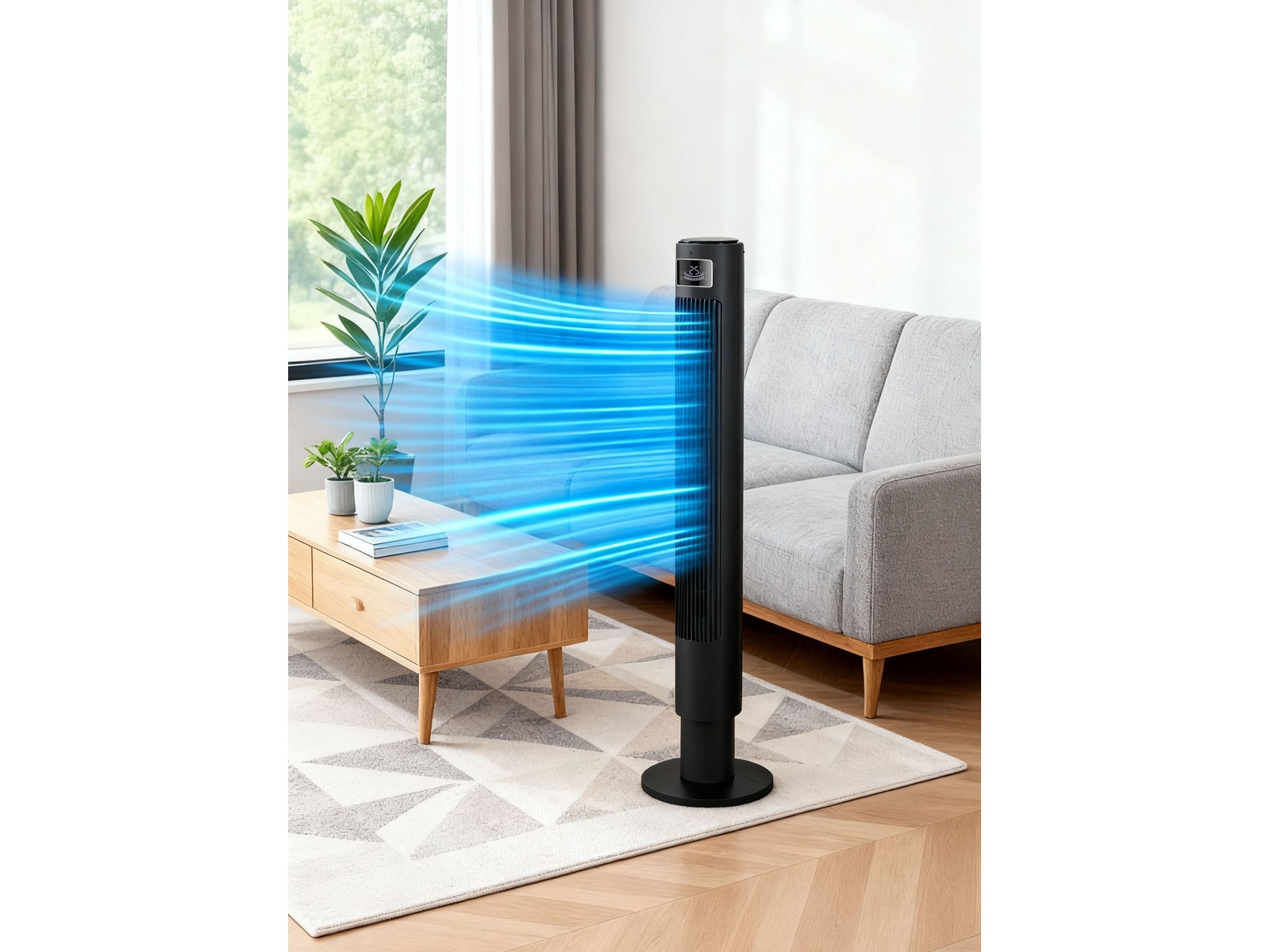 Andersson TRF-F3000 Tårnvifte med LED-display (sort) Vifter & vifteovn