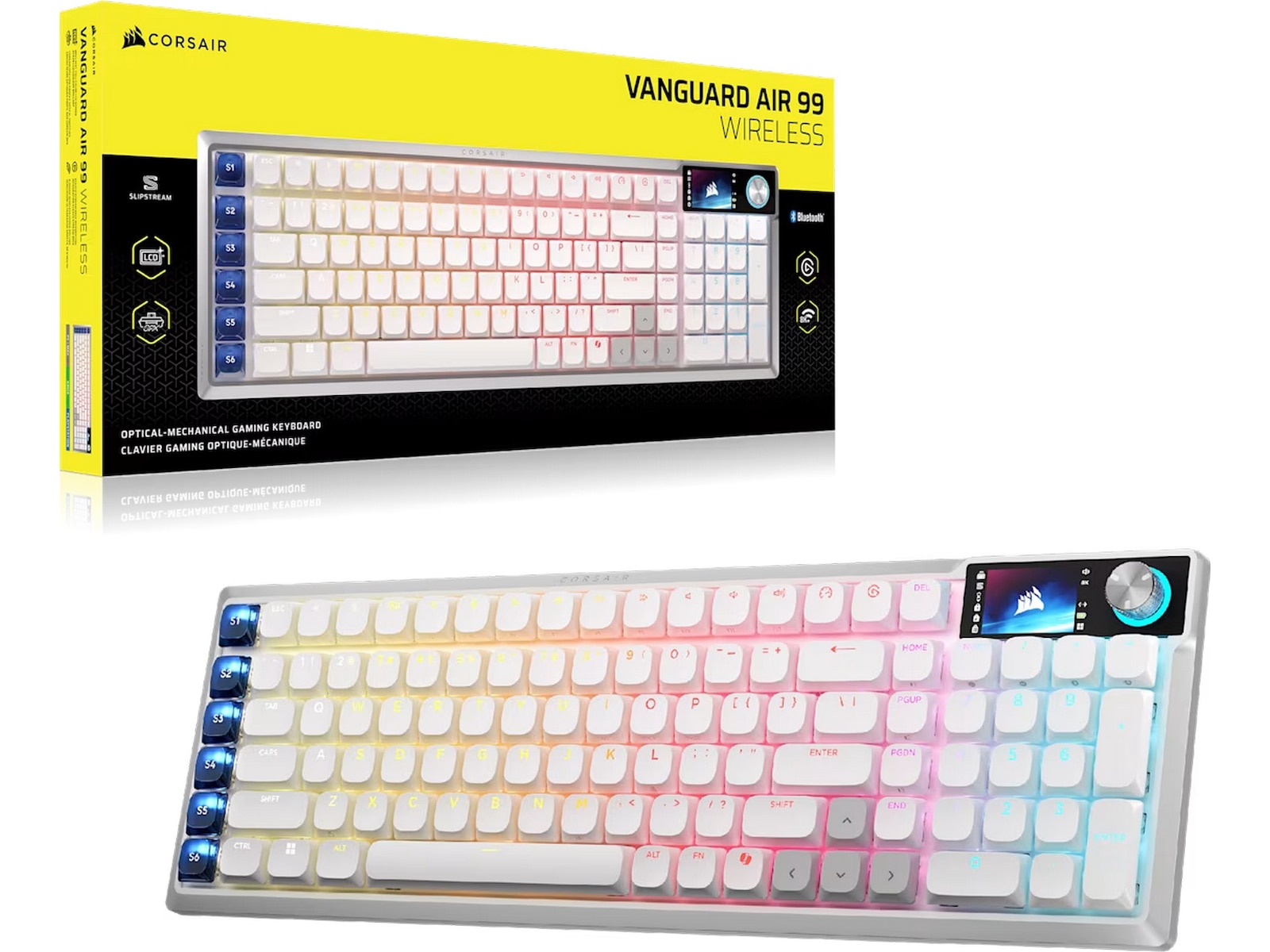 Corsair Vanguard Air 99 Trådløst Gamingtastatur (hvit) Gamingtastatur
