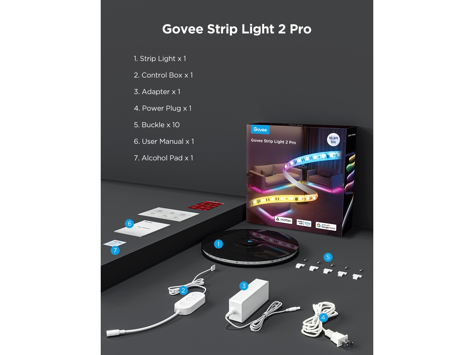 Govee Strip Light 2 Pro 5M Led strips & underholdning