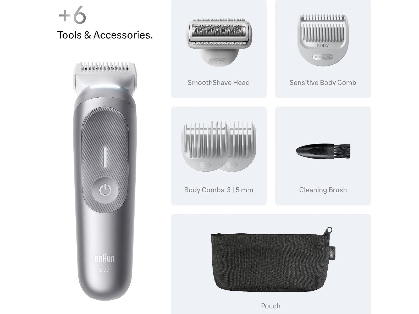 Braun Series 7 Kroppstrimmer (grå) Barbermaskiner