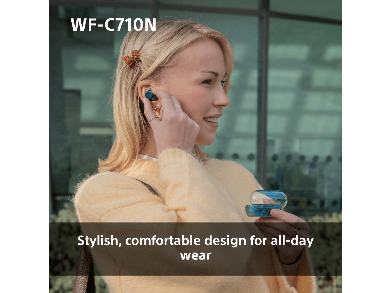 Sony WF-C710N Trådløse ørepropper, In-ear (blå) Ørepropper