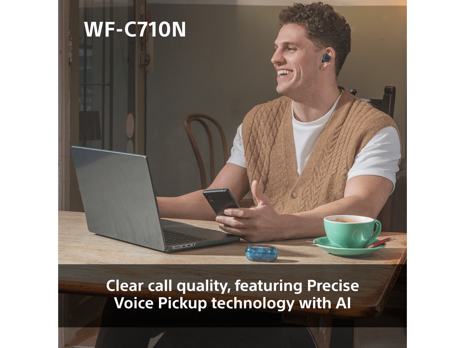 Sony WF-C710N Trådløse ørepropper, In-ear (blå) -B-Grade Demo headset