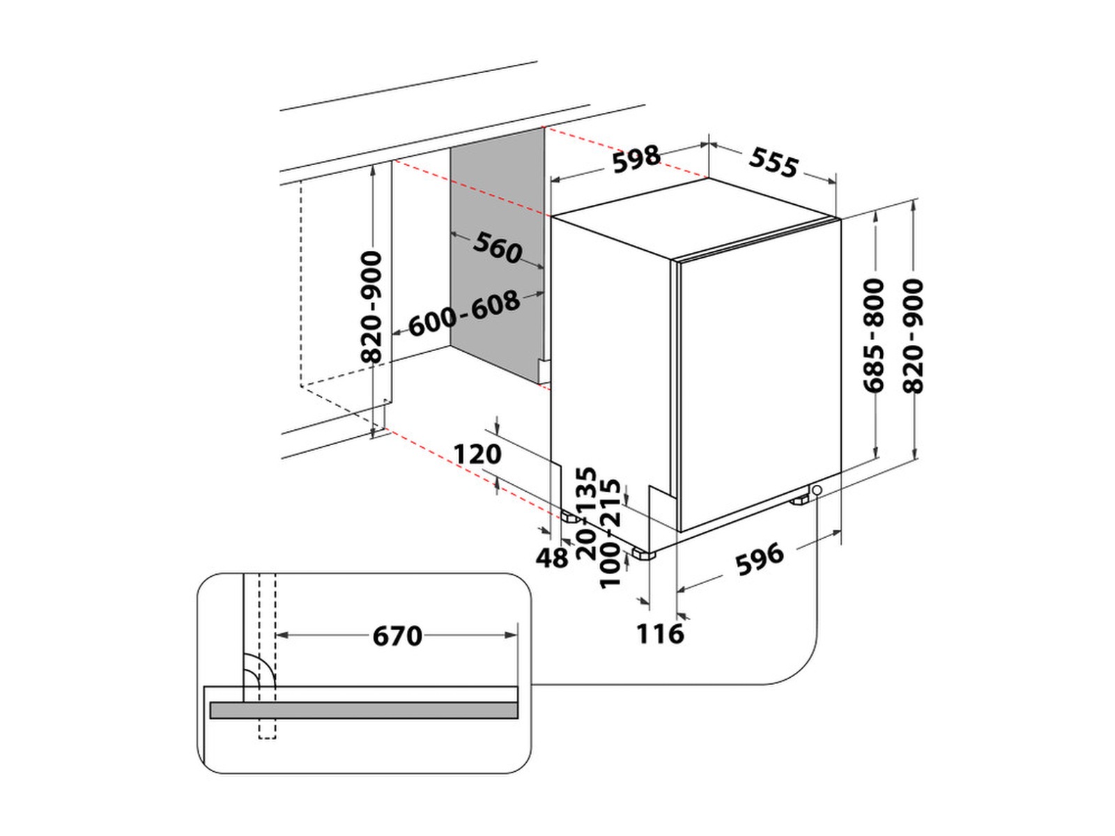 Whirlpool W2I HD524 AS Oppvaskmaskin (Integrert) Integrert oppvaskmaskin