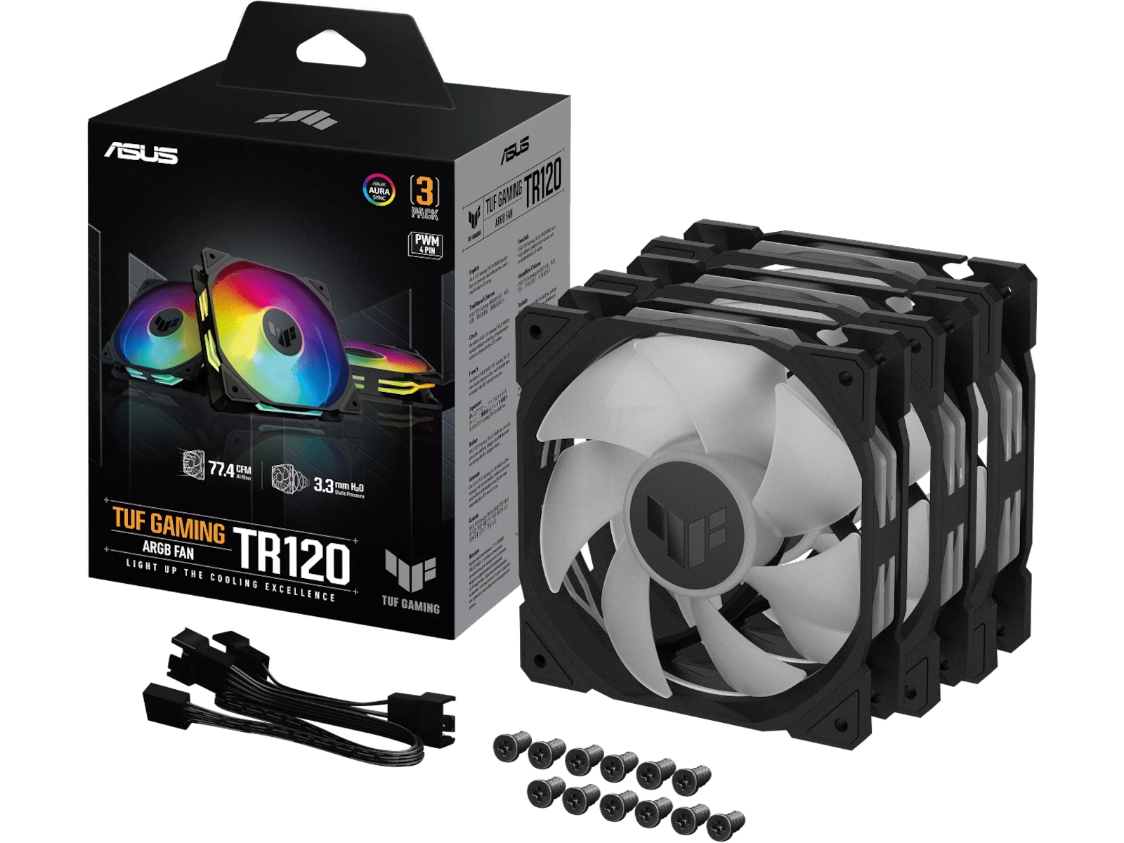 Asus TUF Gaming TR120 ARGB Vifte 3pk (sort) Vifter