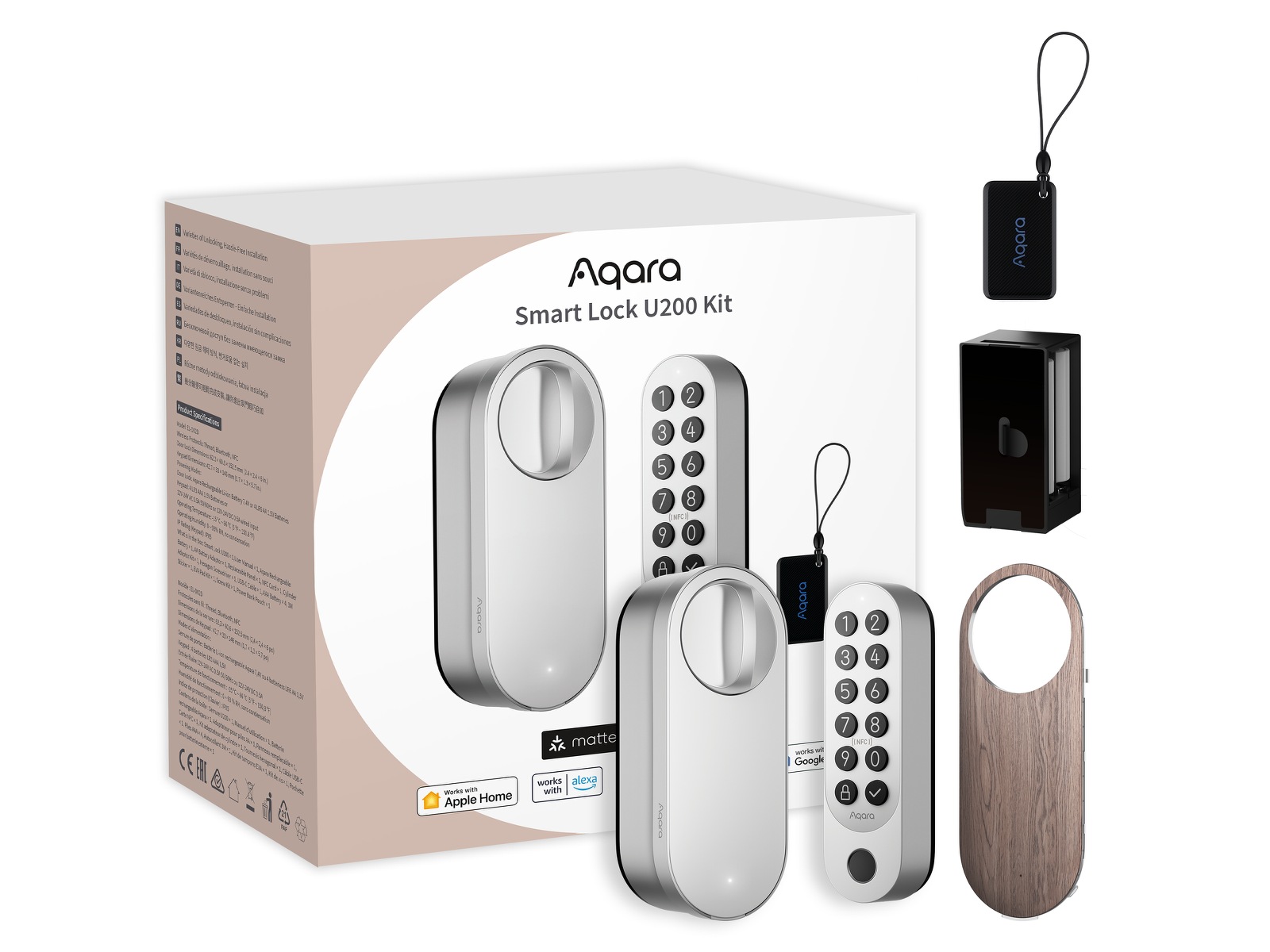 Aqara Smart Lock U200 Sett (sølv) Elektronisk dørlås