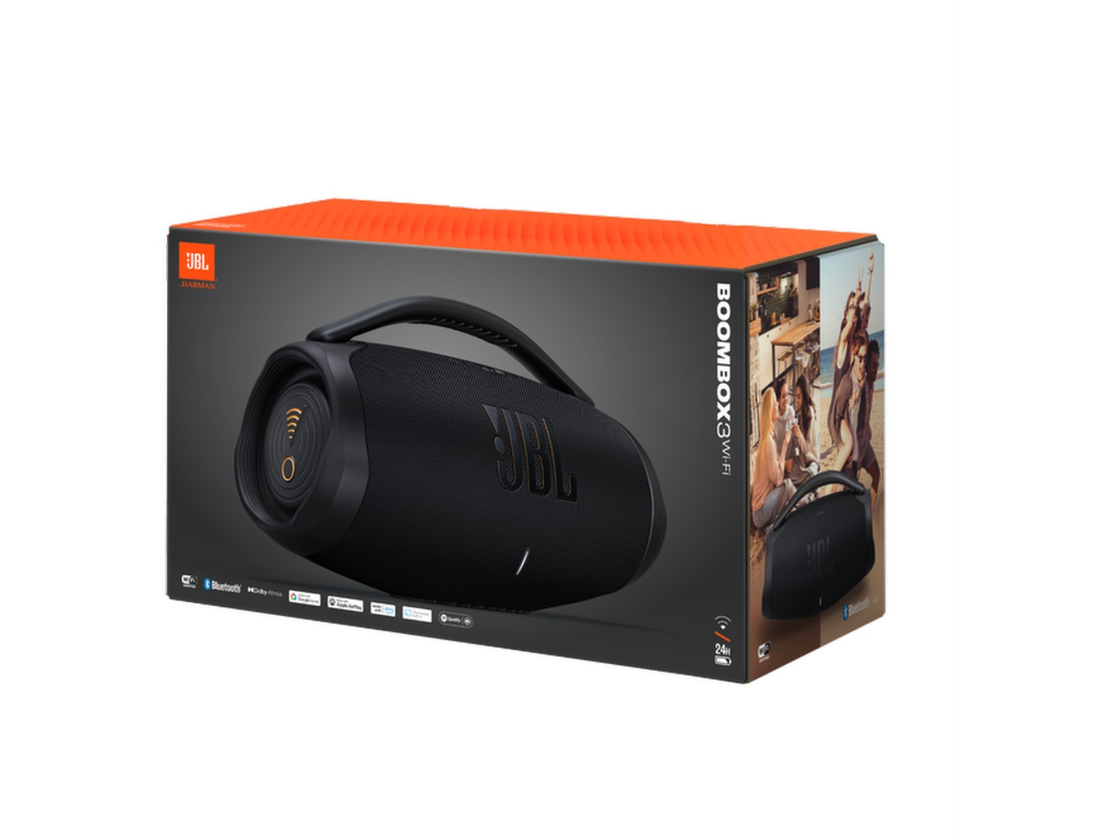 JBL Boombox3 WiFi trådløs høyttaler (sort) Trådløs / Bluetooth-høyttaler