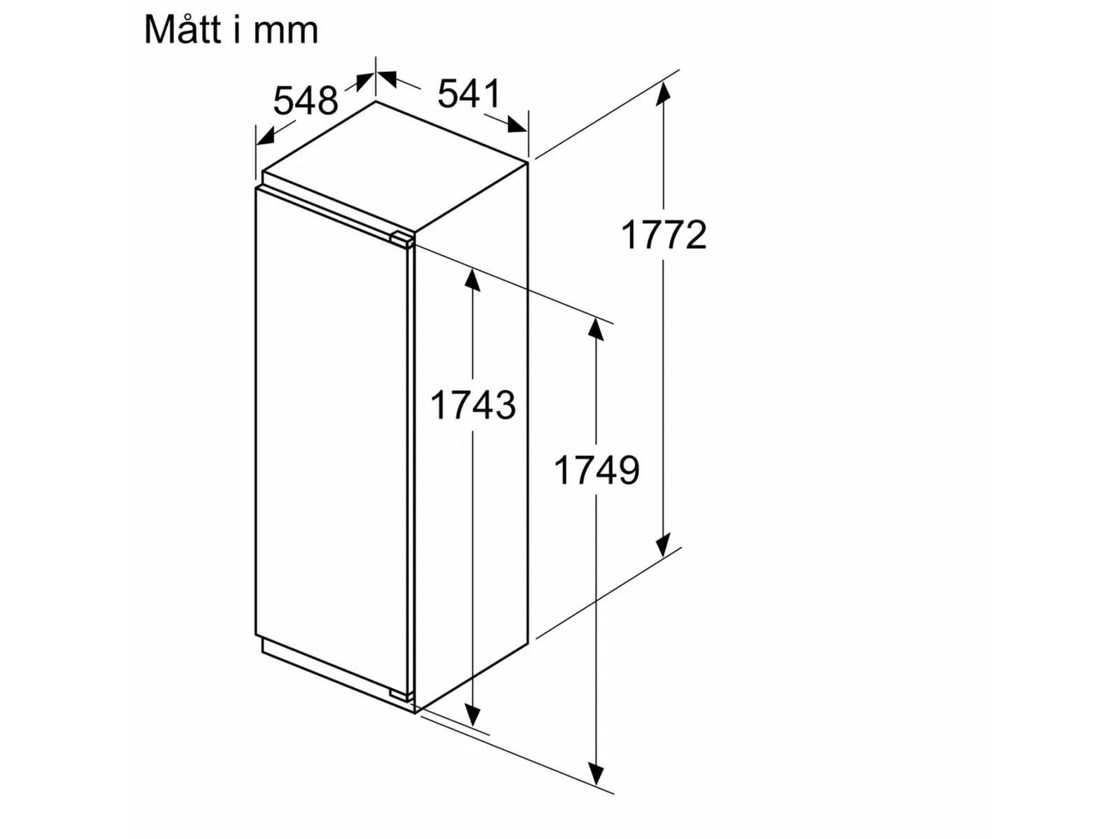 Siemens KI81RVFE0 IQ300 Integrert Kjøleskap Integrert kjøleskap