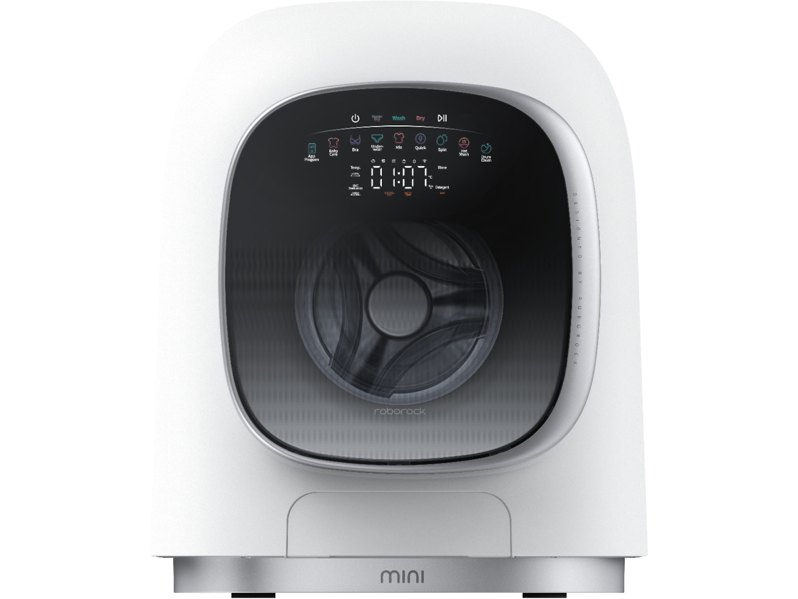 Roborock ZEO Mini Vask/Tørk (hvit/sølv) Kombinert vaskemaskin og tørketrommel