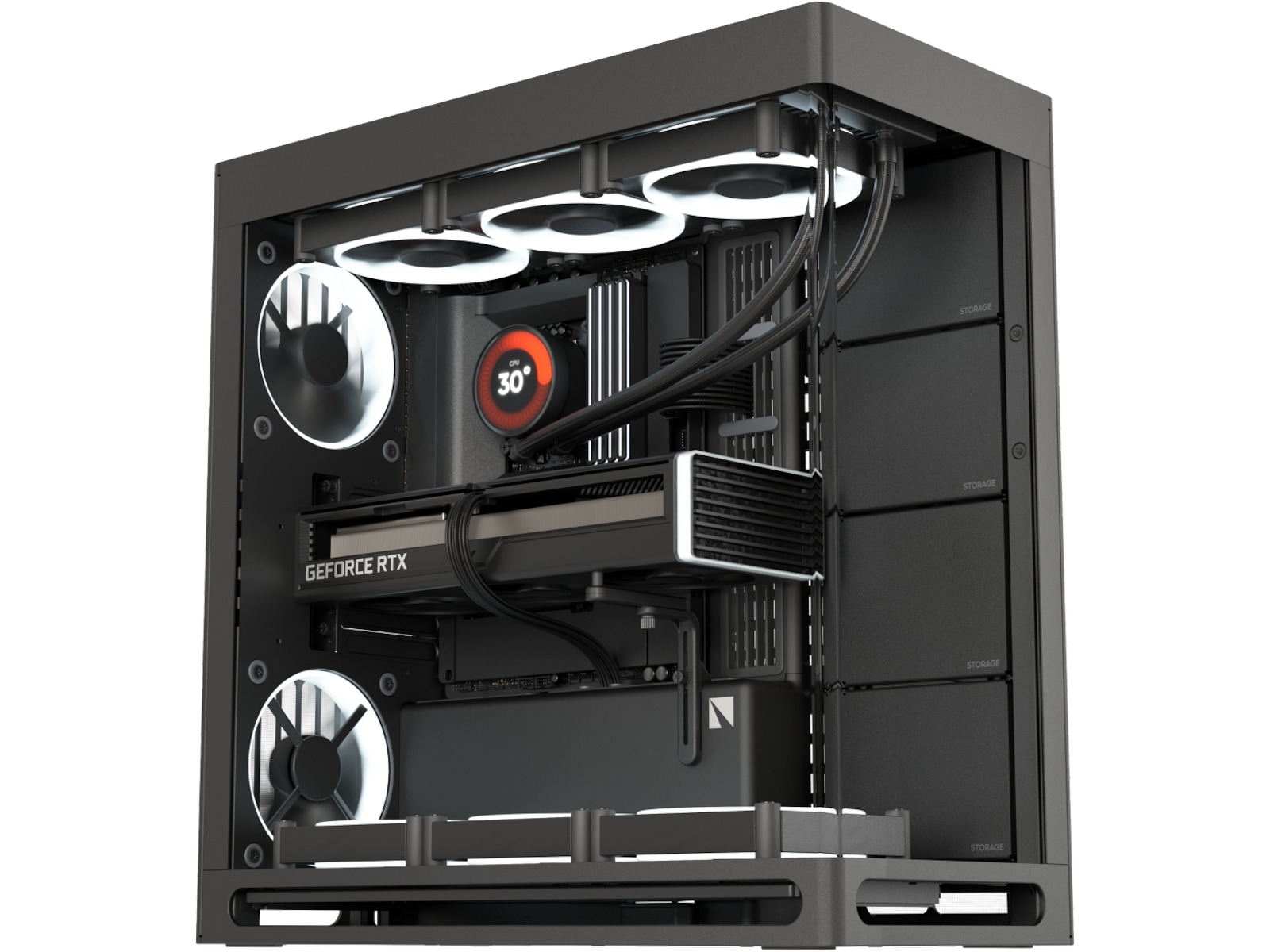 HAVN HS 420 Mid Tower (sort) Midi tower