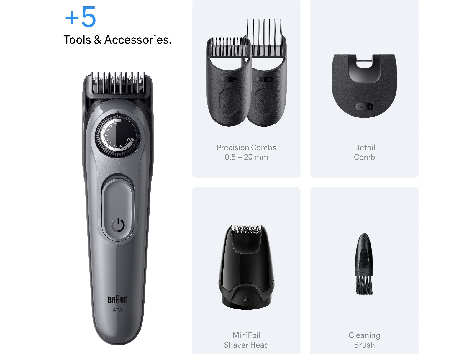 Braun Series 3 Skjeggtrimmer (grå) Barbermaskiner