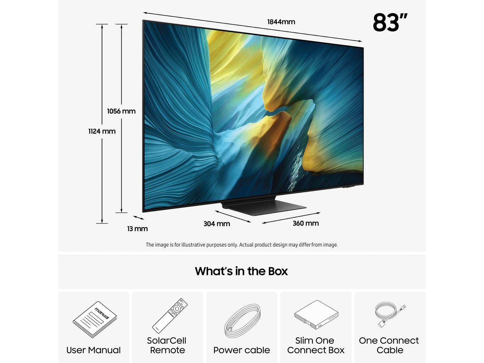Samsung 83" S95F OLED 4K Smart TV (2025) Over 80 tommer TV