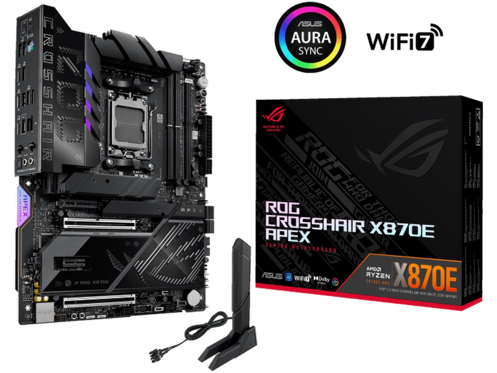 ASUS ROG CROSSHAIR X870E APEX Hovedkort AMD Socket