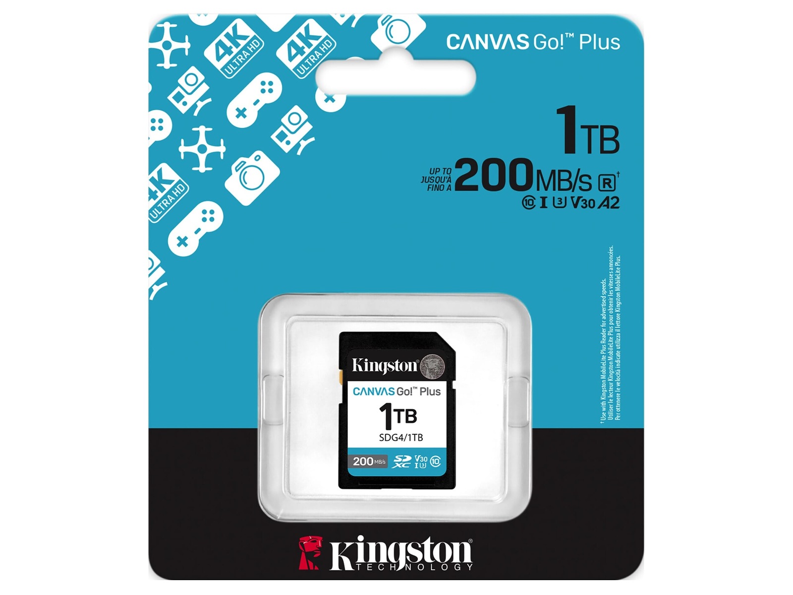 Kingston Canvas Go! Plus SDXC 1TB Minnekort til foto & video