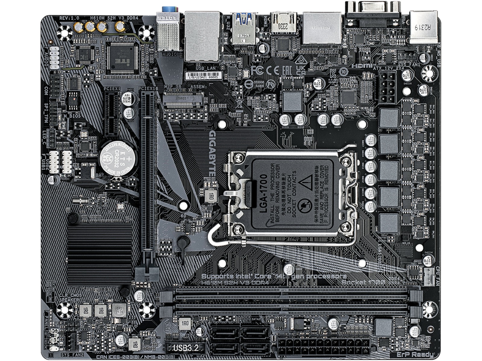 Gigabyte H610M S2H V3 DDR4 Hovedkort Intel Socket