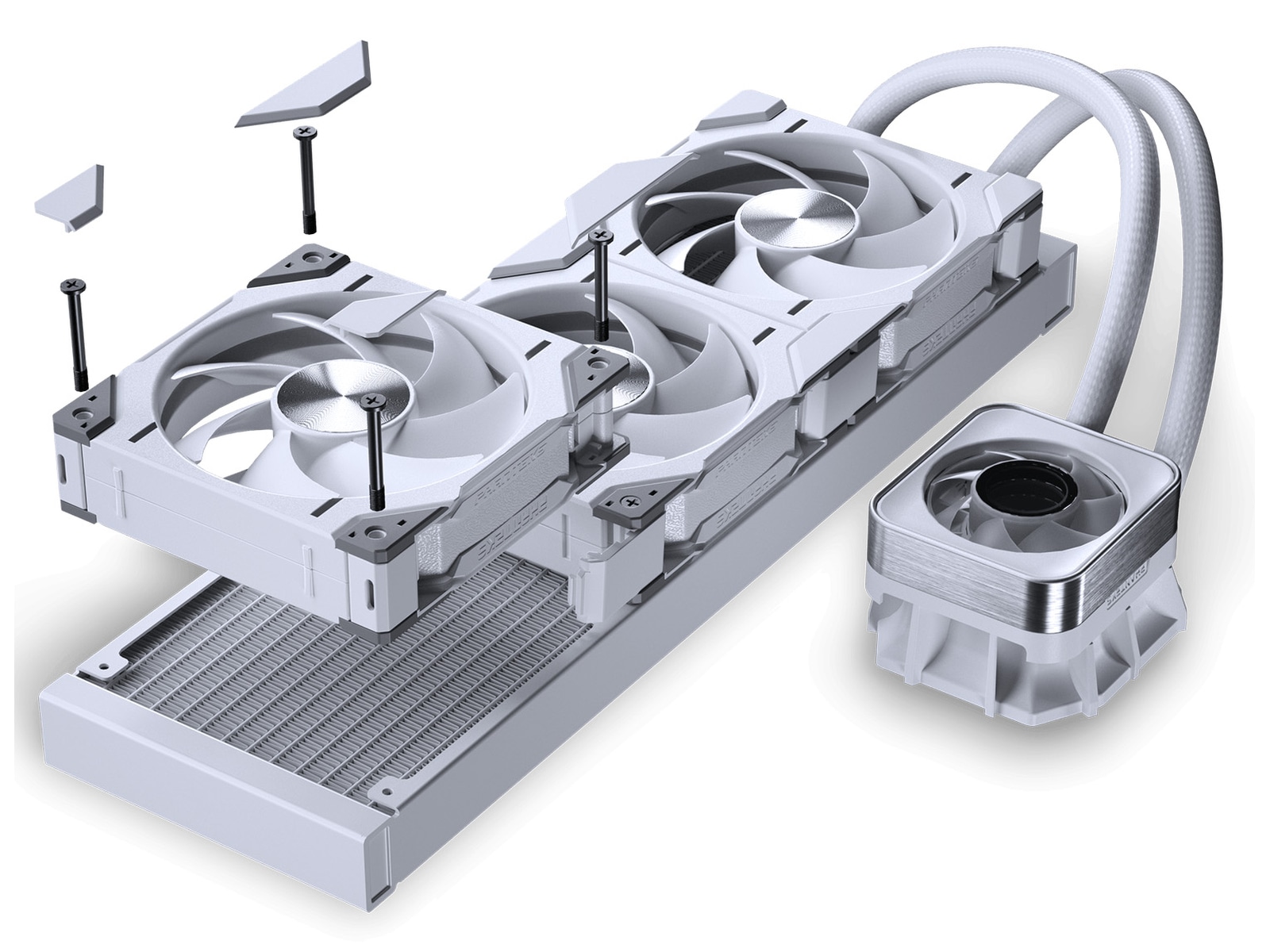 Phanteks Glacier One 360D30 X2 DRGB AIO Kjøler (hvit) CPU - Vannkjøling