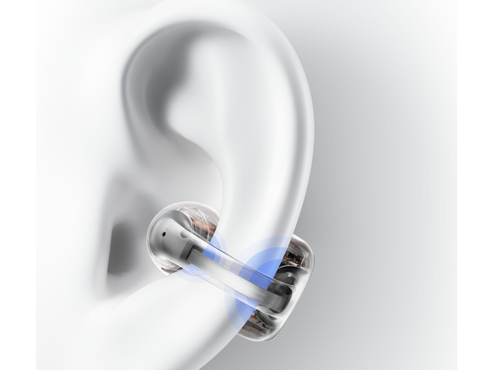 SHOKZ OpenDots Trådløse åpne ørepropper, half In-Ear (grå) Ørepropper