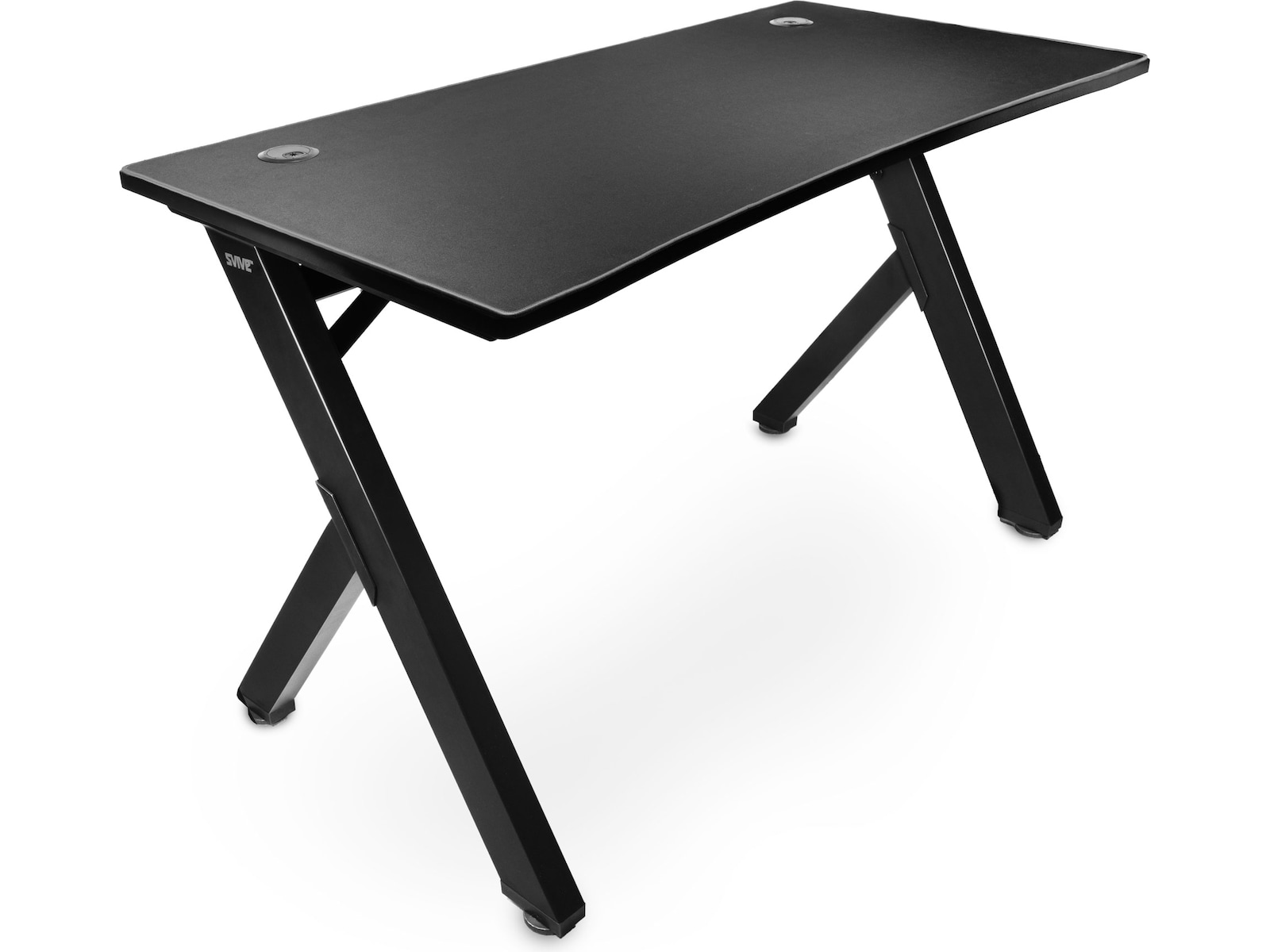 Svive Cygnus Gaming Desk matt sort med grå sømmer Gamingdesk
