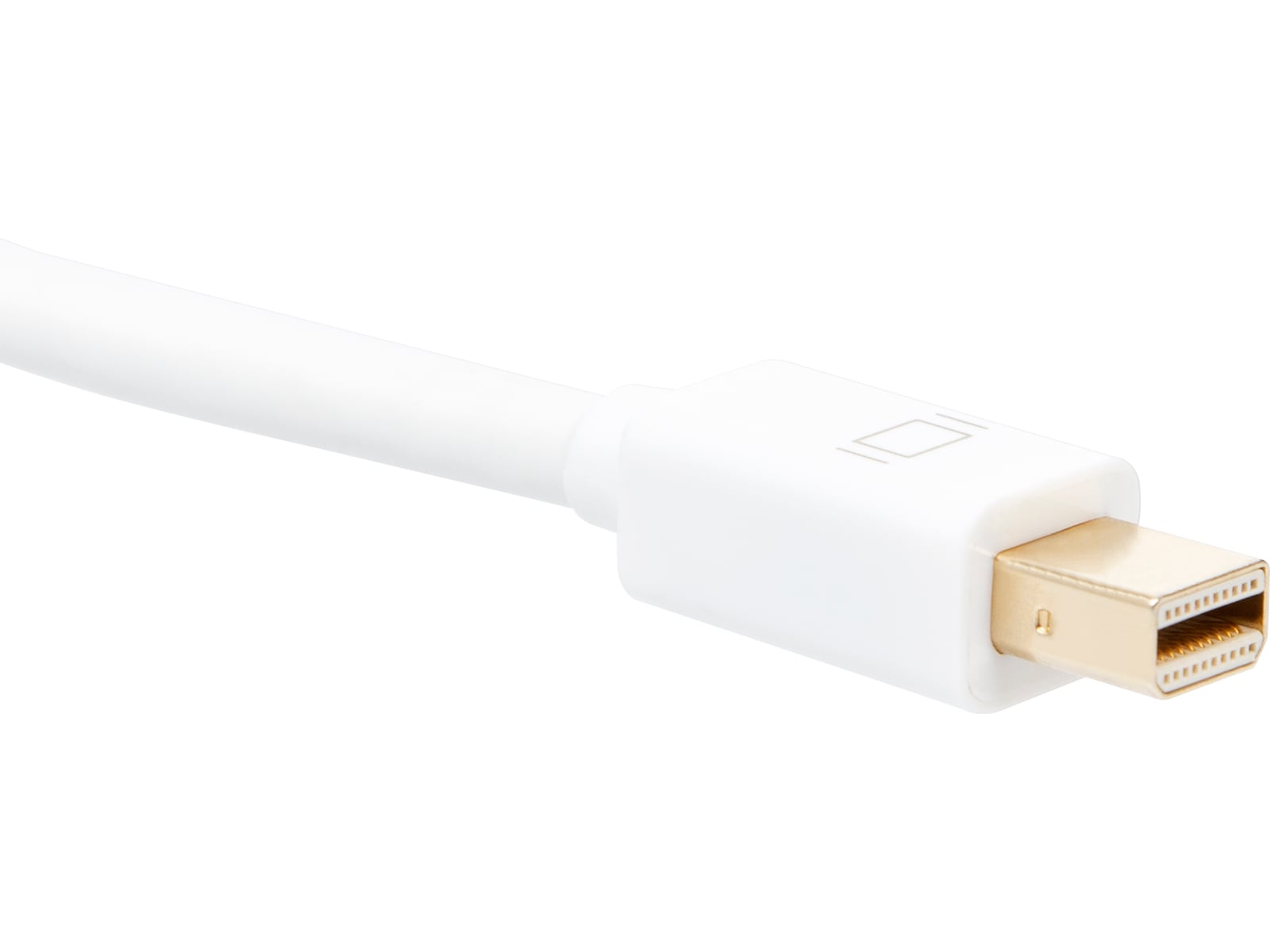 MiniDP til Displayport kabel 1m (hvit) Monitorkabler