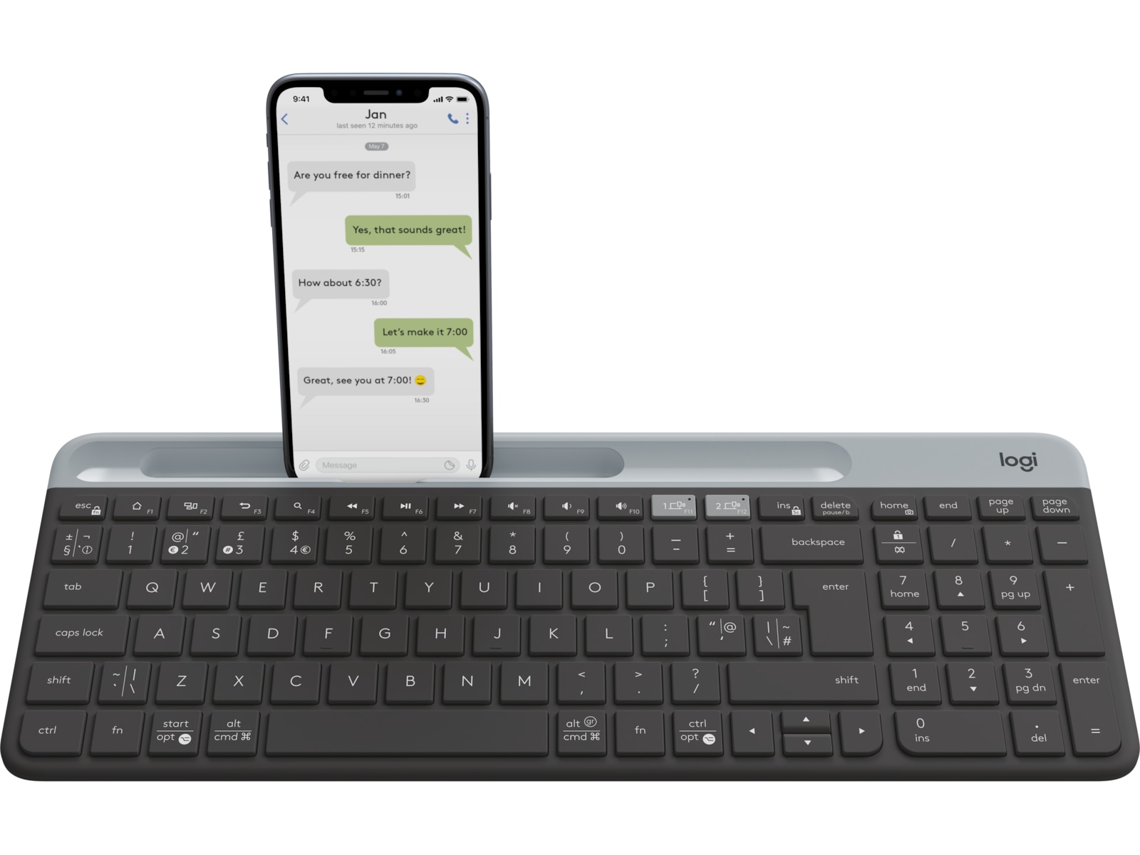 Logitech K580 Slim Multi-Enhet Tastatur Tastatur
