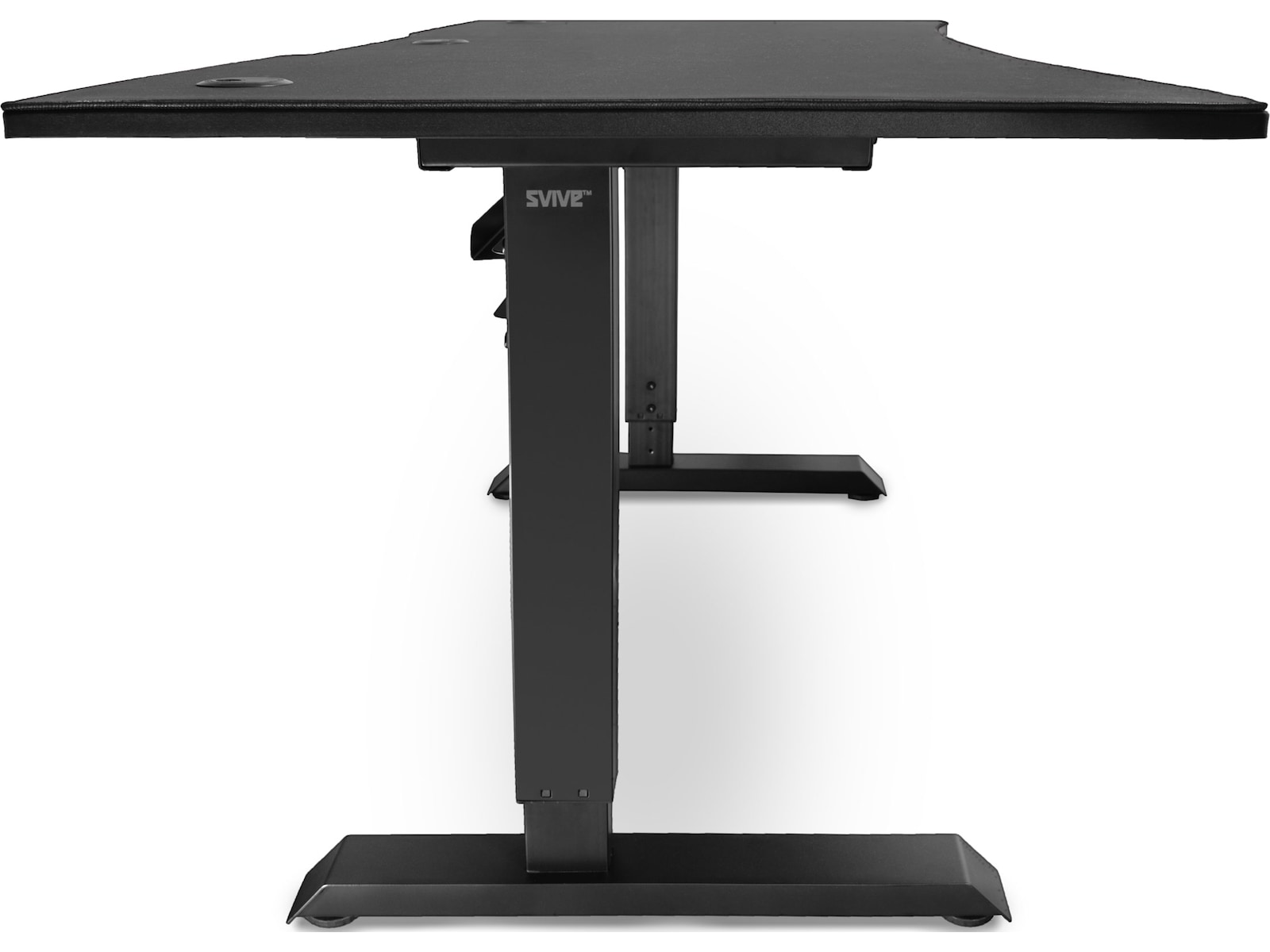 Svive Altair Gaming Desk matt sort med sorte sømmer Gamingdesk
