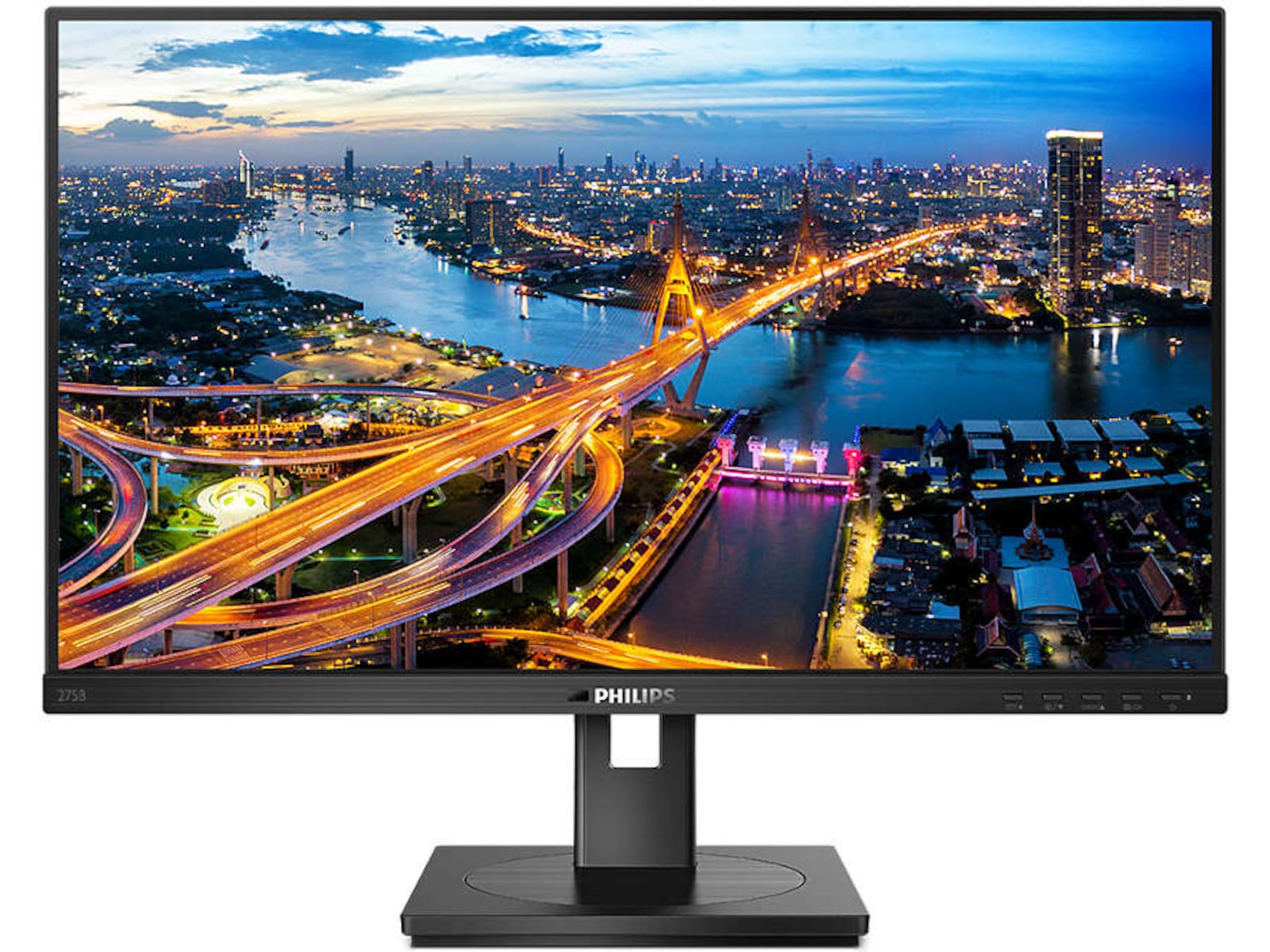 Philips 27" skjerm 275B1/00 2560x1440 IPS, 4ms, 1000:1 Speakers, DVI/HDMI/DP