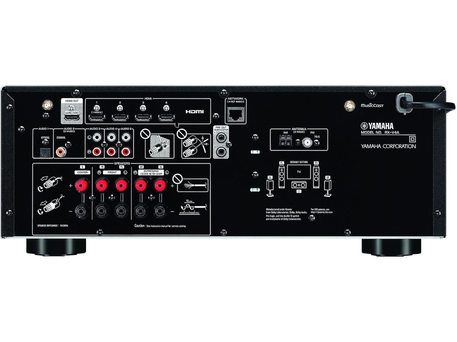 Yamaha RX-V4A receiver (sort) Receivere
