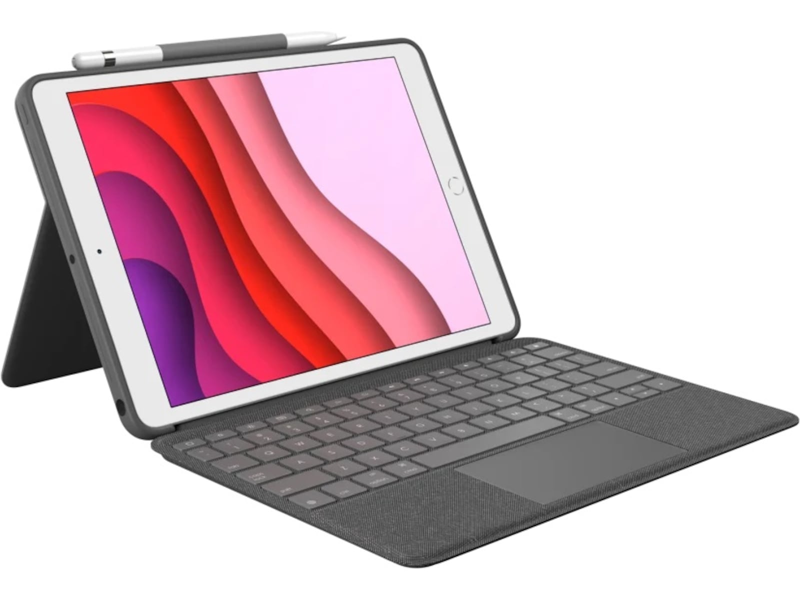 Logitech iPad 10,2" (2021) Combo Touch (grafitt) Tastaturdeksel, nordisk layout, passer iPad 10,2" (9., 8. og 7. gen)