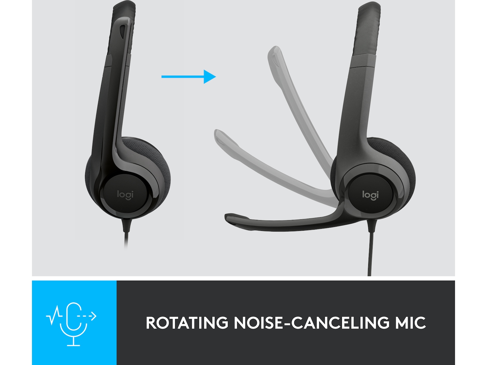 Logitech H390 USB PC Headset (sort) Headset