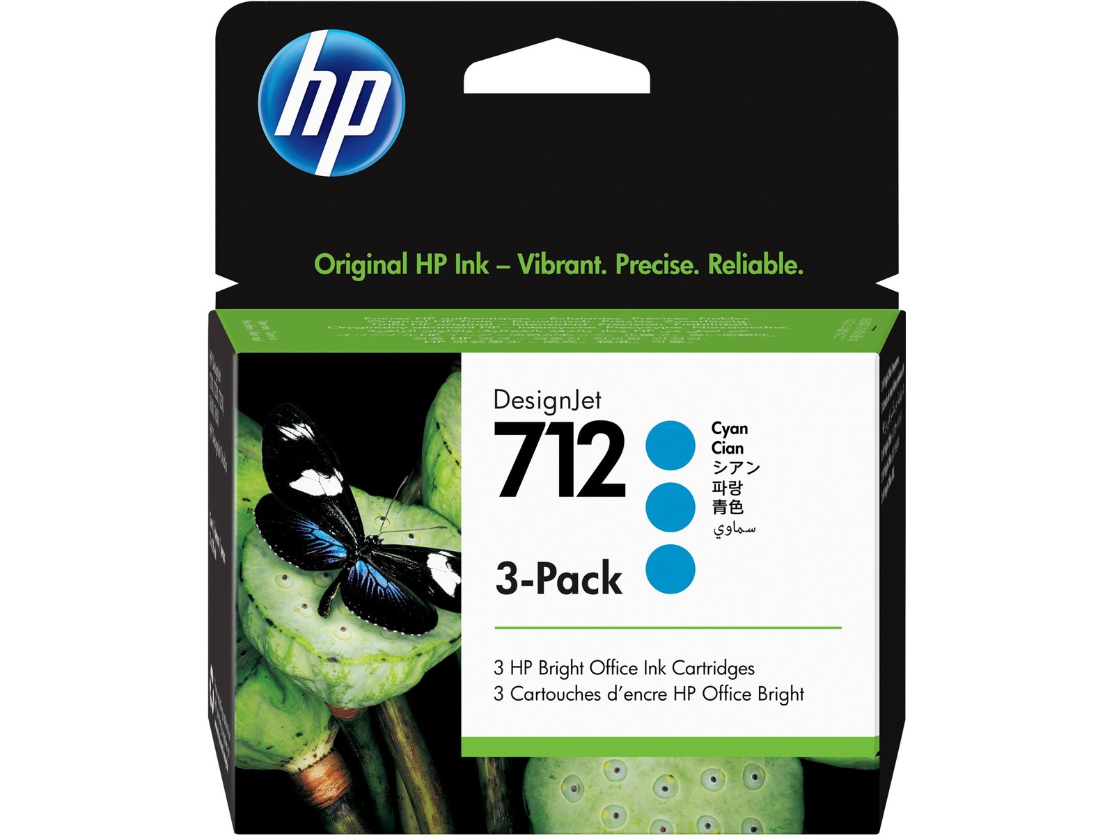 HP blekk 712 3-pack Cyan Blekkpatroner