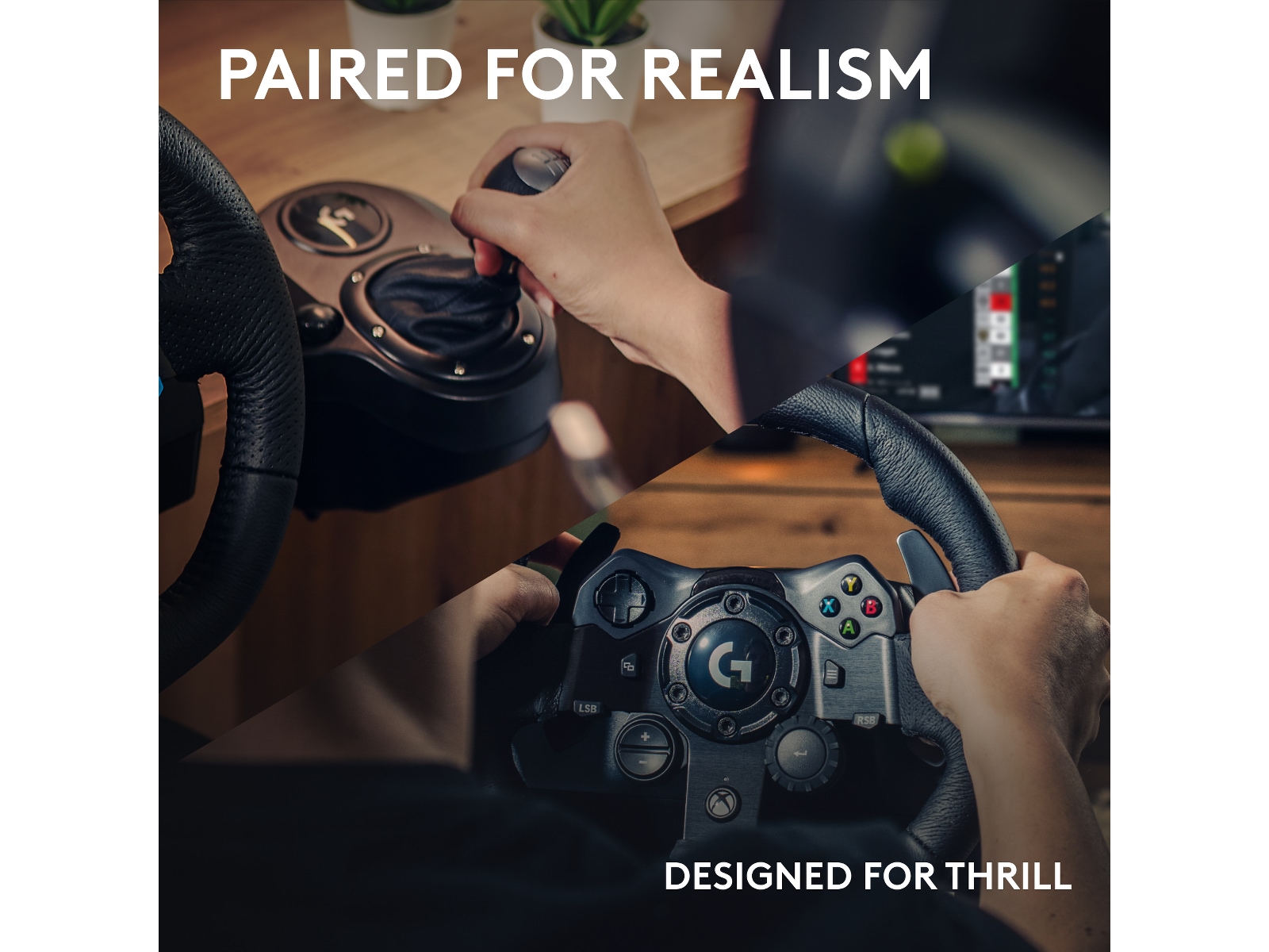 Logitech G923 og Driving Force Shifter Bundle Ratt og pedaler