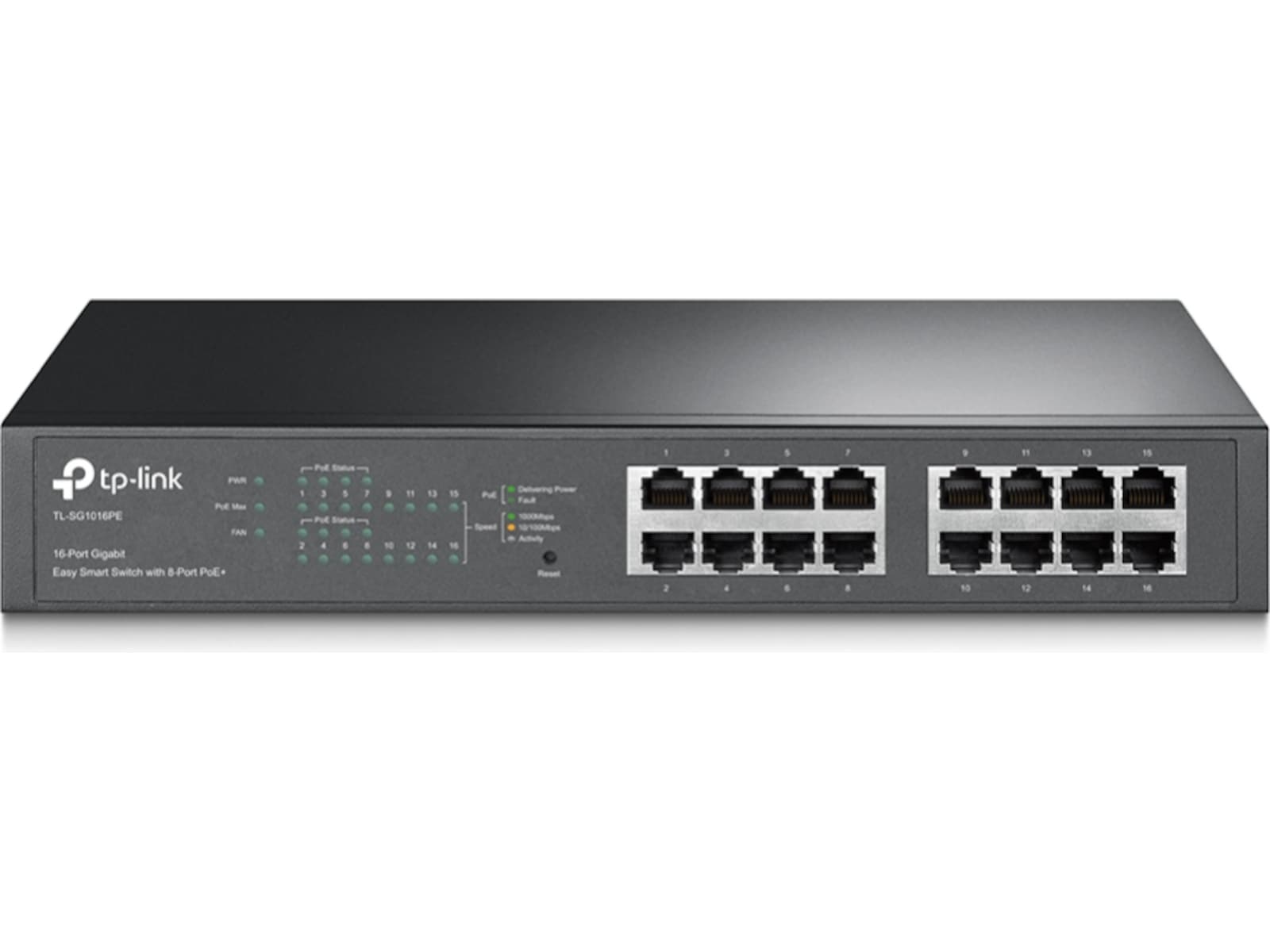 TP-Link TL-SG1016PE PoE+ Switch 16P 30W each Port, Total 110W Power Bugdet, Network Monitoring