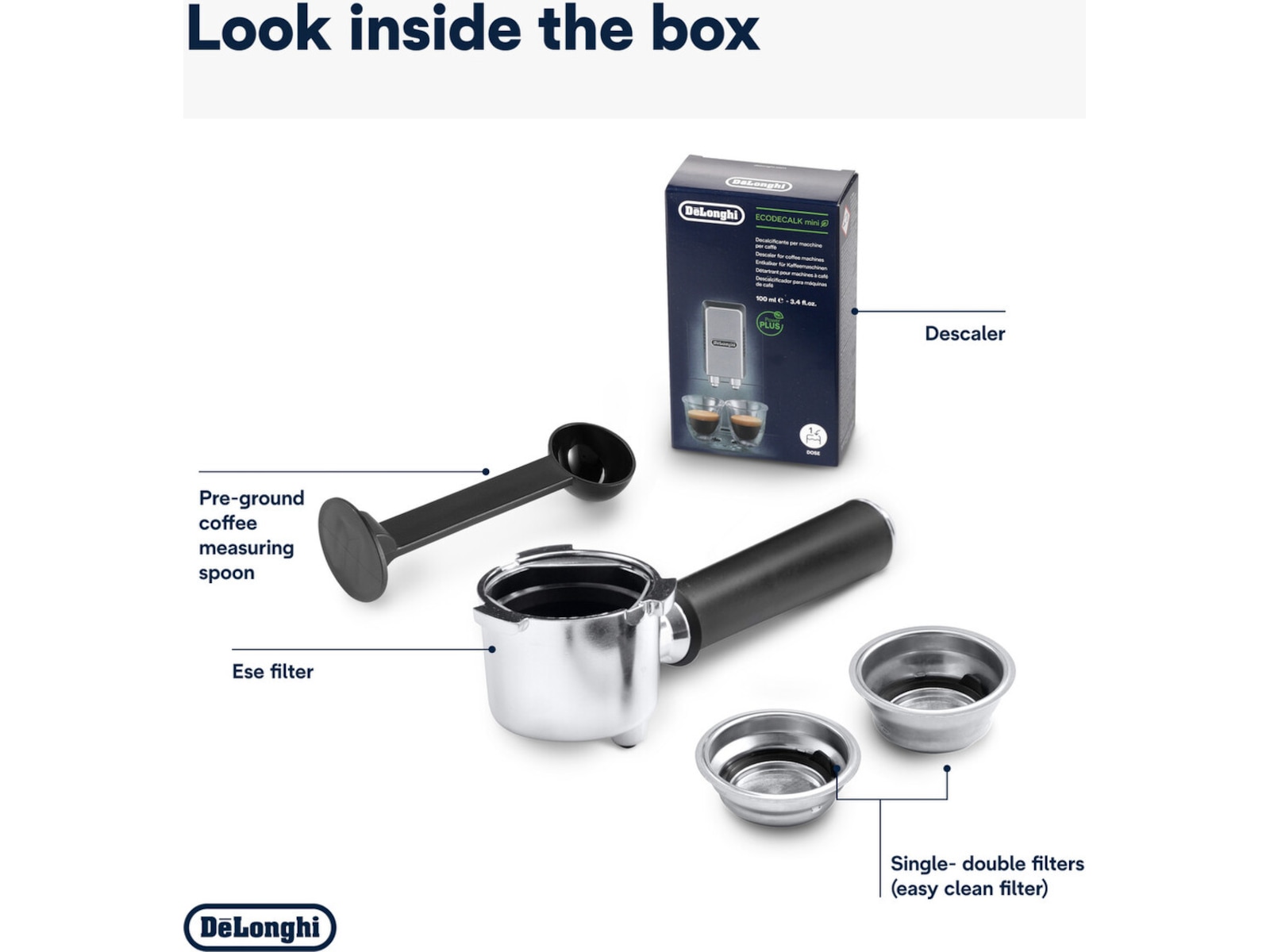 DeLonghi Dedica Style EC685.BK Manuell espressomaskin (sort) -B-Grade Demo hjem & fritid
