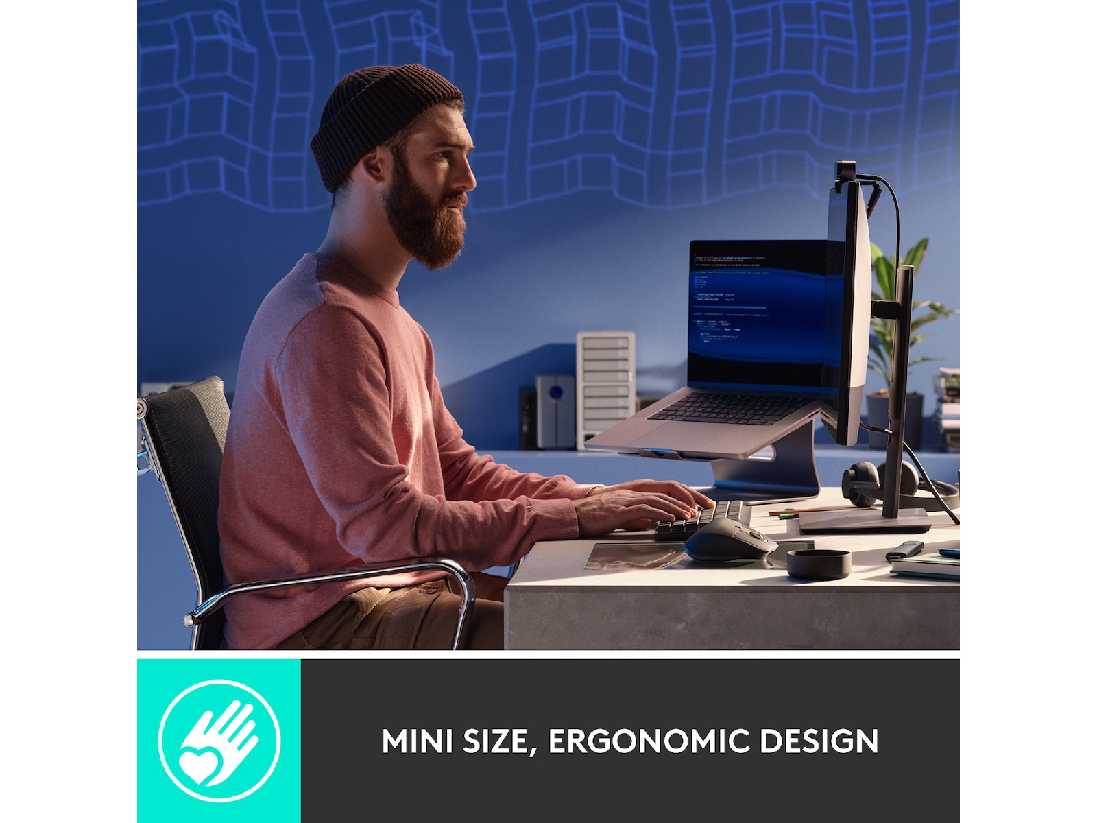 Logitech MX Mechanical Mini Minimalist Tactile (graphite) Tastatur