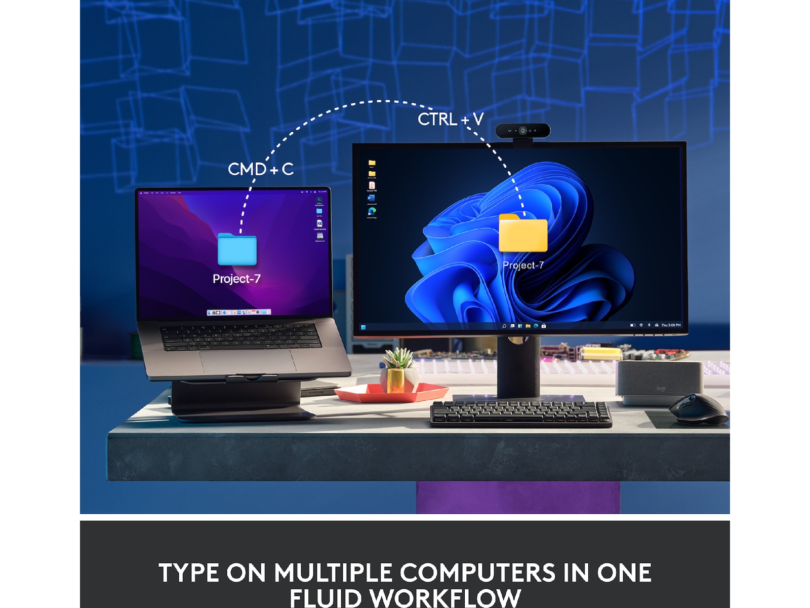 Logitech MX Mechanical Mini Minimalist Tactile (graphite) Tastatur
