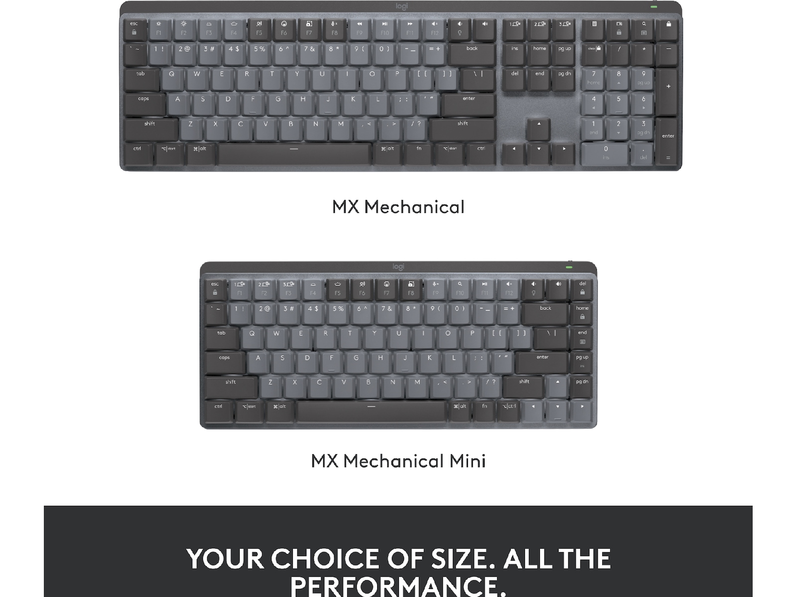 Logitech MX Mechanical Wireless Tactile (graphite) Tastatur