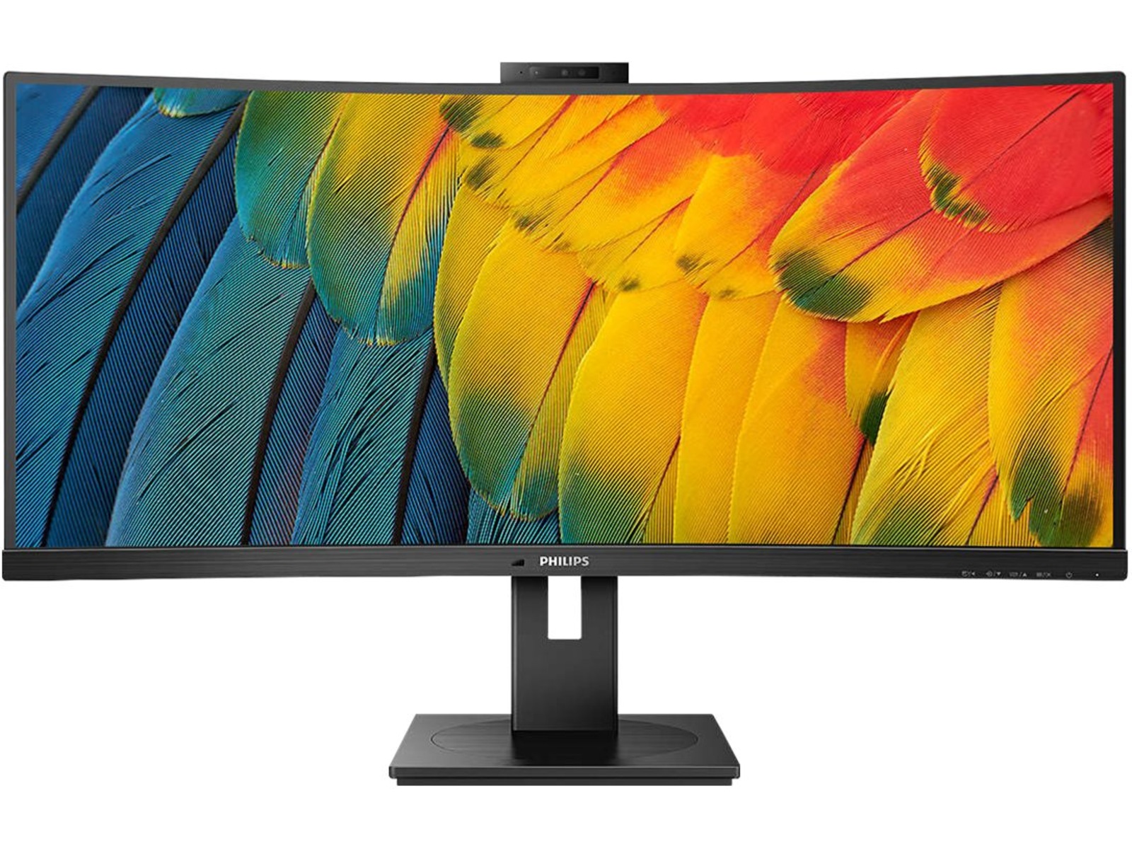 Philips 34" Curved skjerm 34B1U5600CH/00 3440x1440 VA, 100hz, 4ms, 3000:1, Speakers, Webcam, HDMI/DP/USB-C(100w)